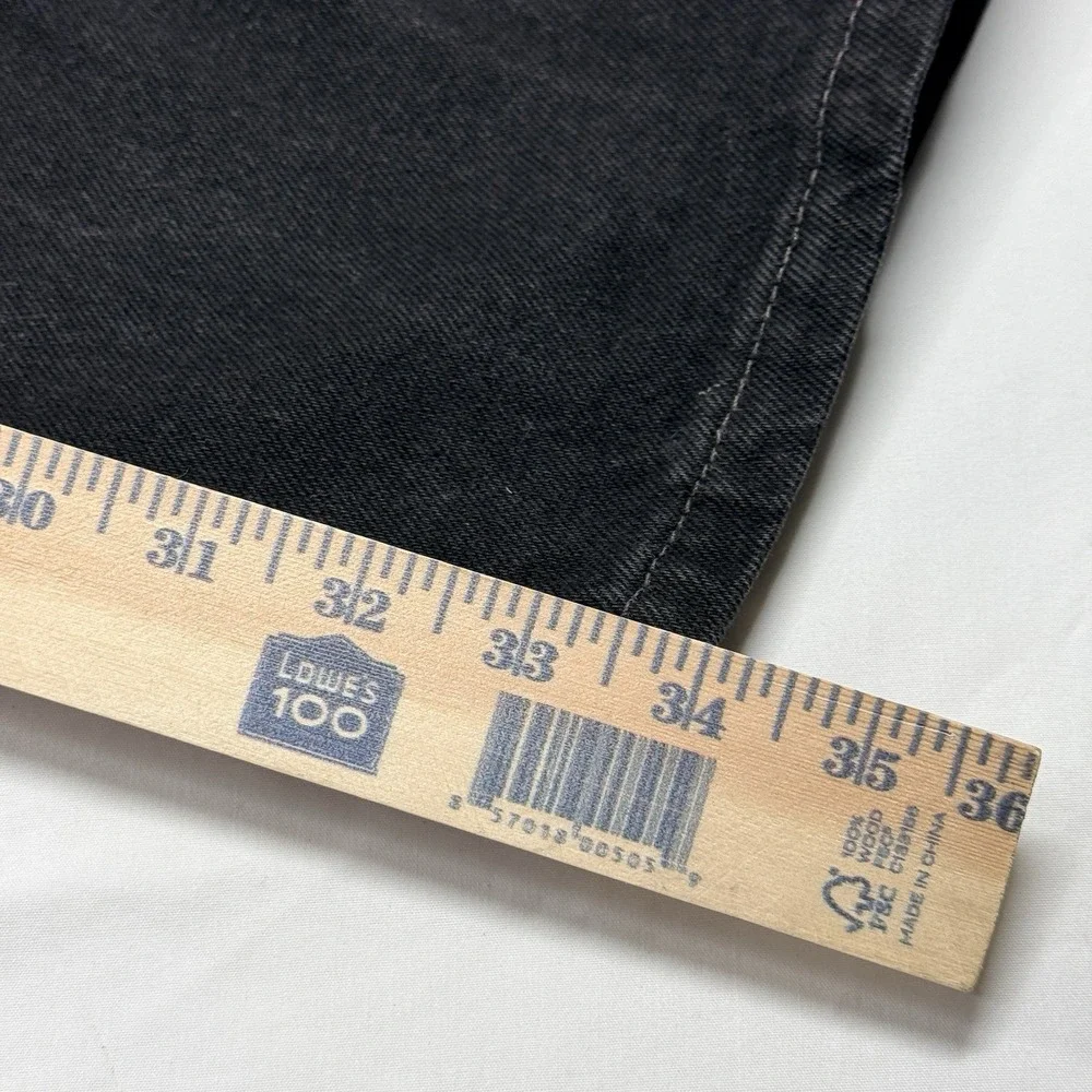 Vintage 90s Levi's 560 Loose Fit Tapered Leg Black Jeans 38x34 USA Made 1999